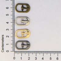 Small-RecRnd Metal Doll Buckles for 8.5mm Belts or Straps