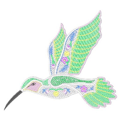 Humming Birds Garden Machine Embroidery Design